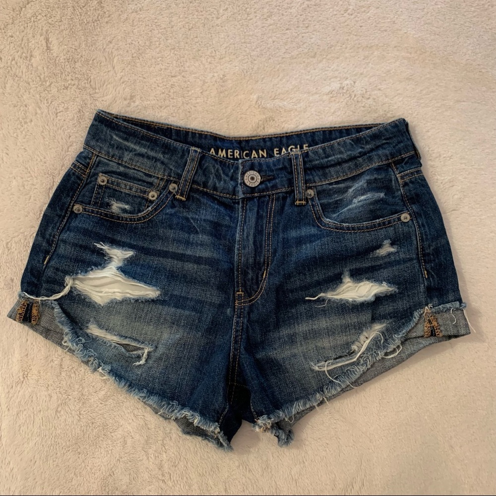 y2k american eagle denim shorts